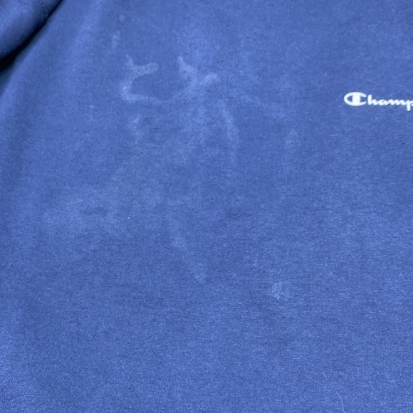 Vintage Champion Navy Blue Crewneck Sweatshirt Large Grunge - Picture 5 of 8